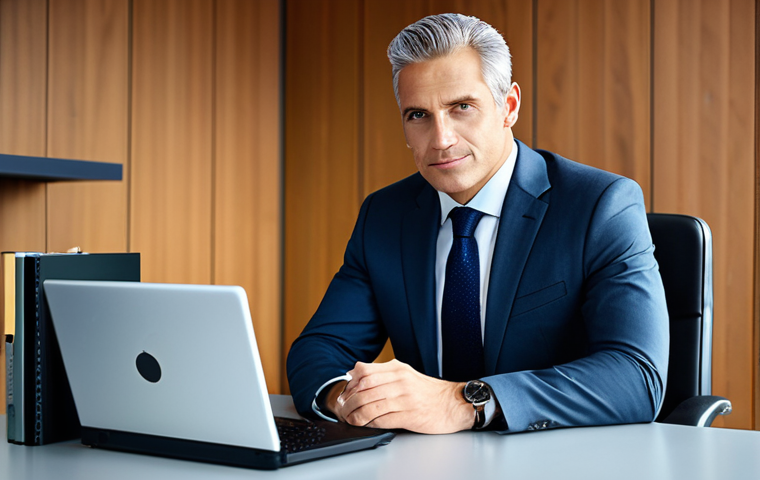 **

A professional businessman in a modest business suit, sitting at a desk in a modern office, fully clothed, appropriate attire, safe for work, perfect anatomy, natural proportions, professional photography, high quality

**