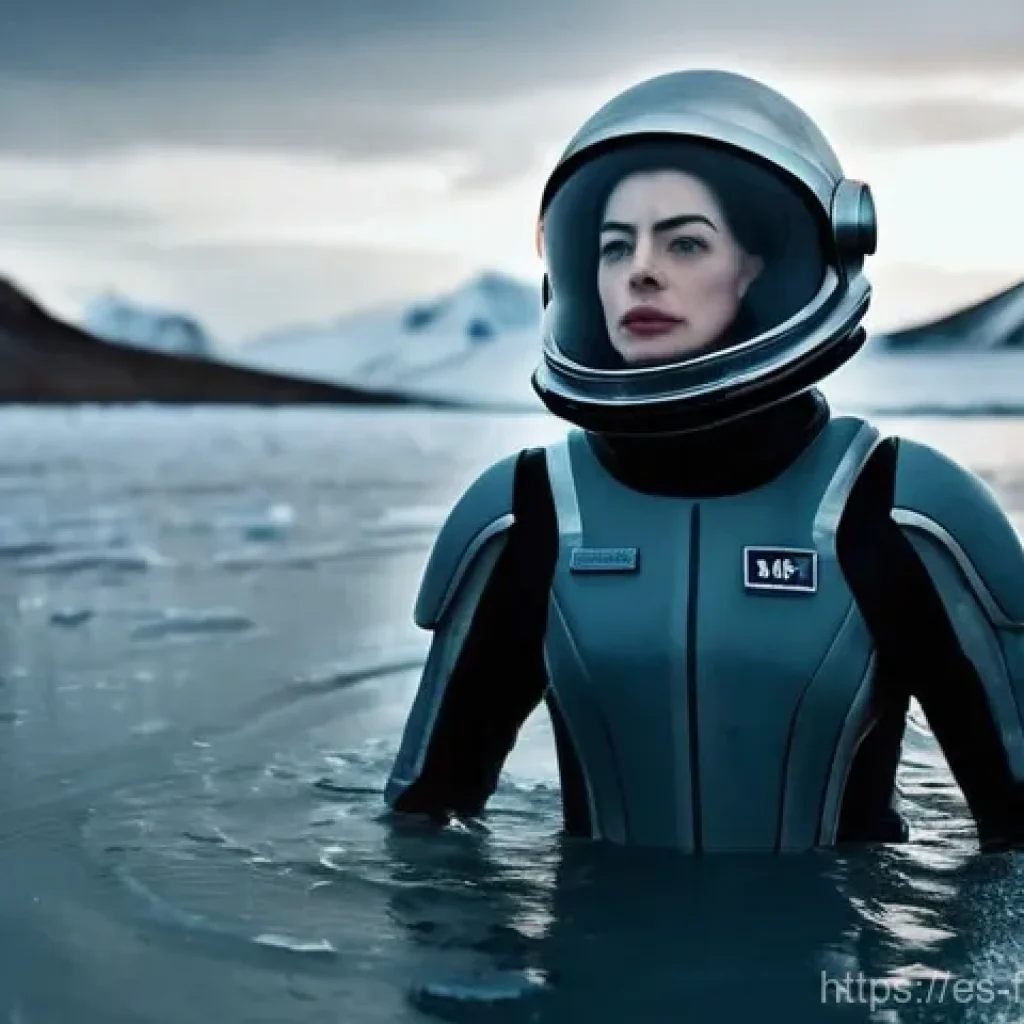 앤 해서웨이 인터스텔라 캐스팅 비화 - **Prompt 1: Perilous Icy Submersion**
    "A full-shot image of Dr. Amelia Brand (Anne Hathaway) in ...