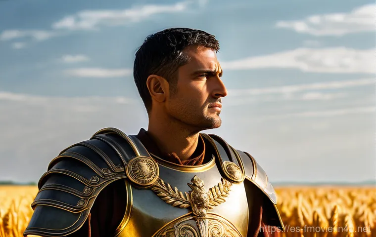 글래디에이터 OTT 시청 방법 - **Prompt:** A powerful Roman general, reminiscent of Maximus Decimus Meridius, stands solemnly in a ...