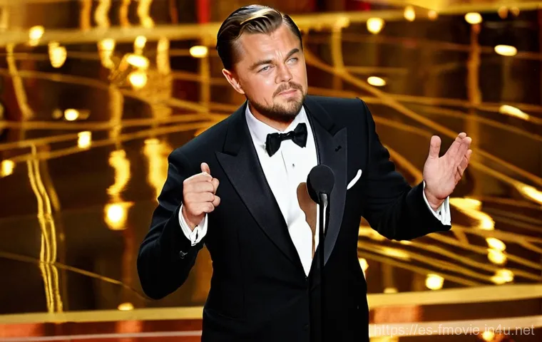 레오나르도 디카프리오 필모그래피 - **Prompt 2: "An Activist with a Voice"**
    A cinematic, realistic image of Leonardo DiCaprio as a ...