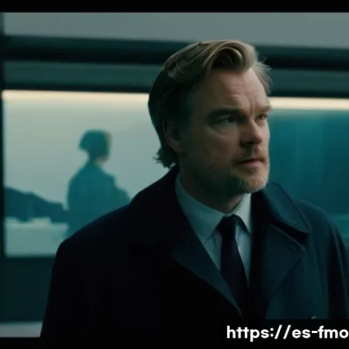 Home 29 크리스토퍼 놀란 작품 추천 - A cinematic scene inspired by Christopher Nolan’s non-linear storytelling: a fragmented cityscape bl...