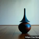 Home 19 인셉션 결말에 대한 이론 - A surreal, cinematic scene featuring a spinning totem top (a wooden spinning top) on a polished wood...